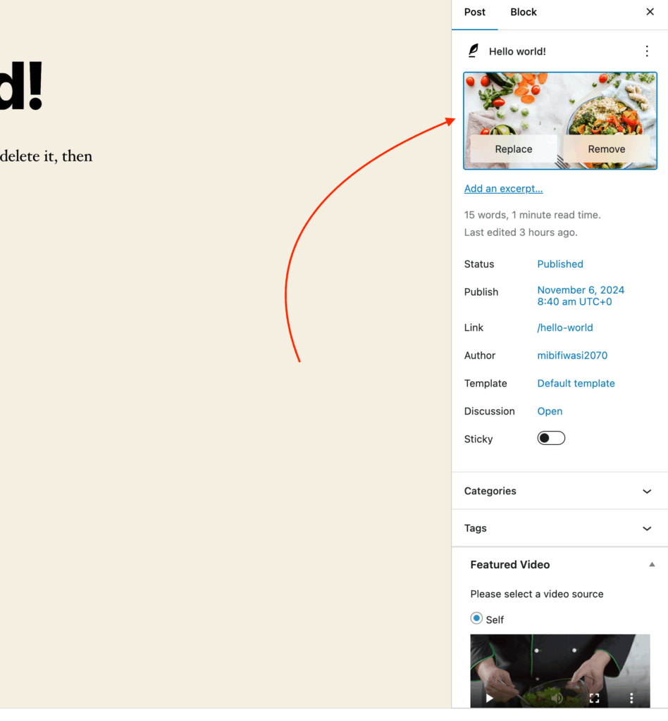 WordPress Classic theme editor preview feature image