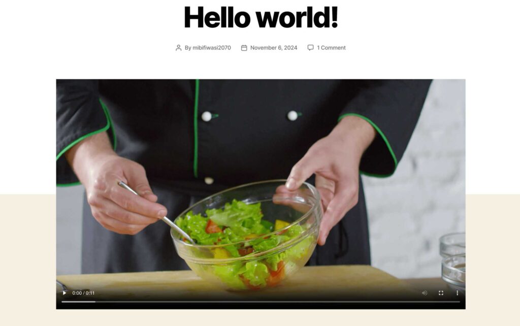 Featured Video Preview in classic theme